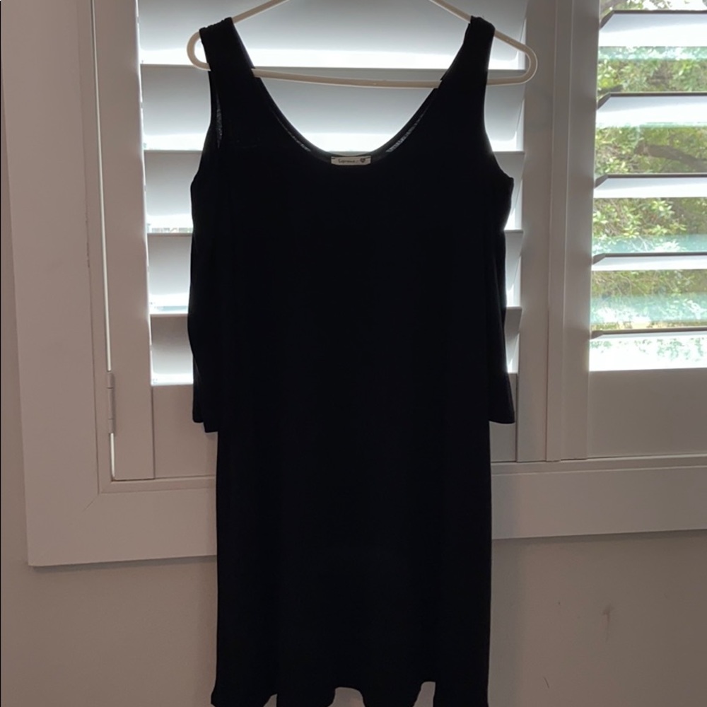 Cute black dress with cut out on shoulders